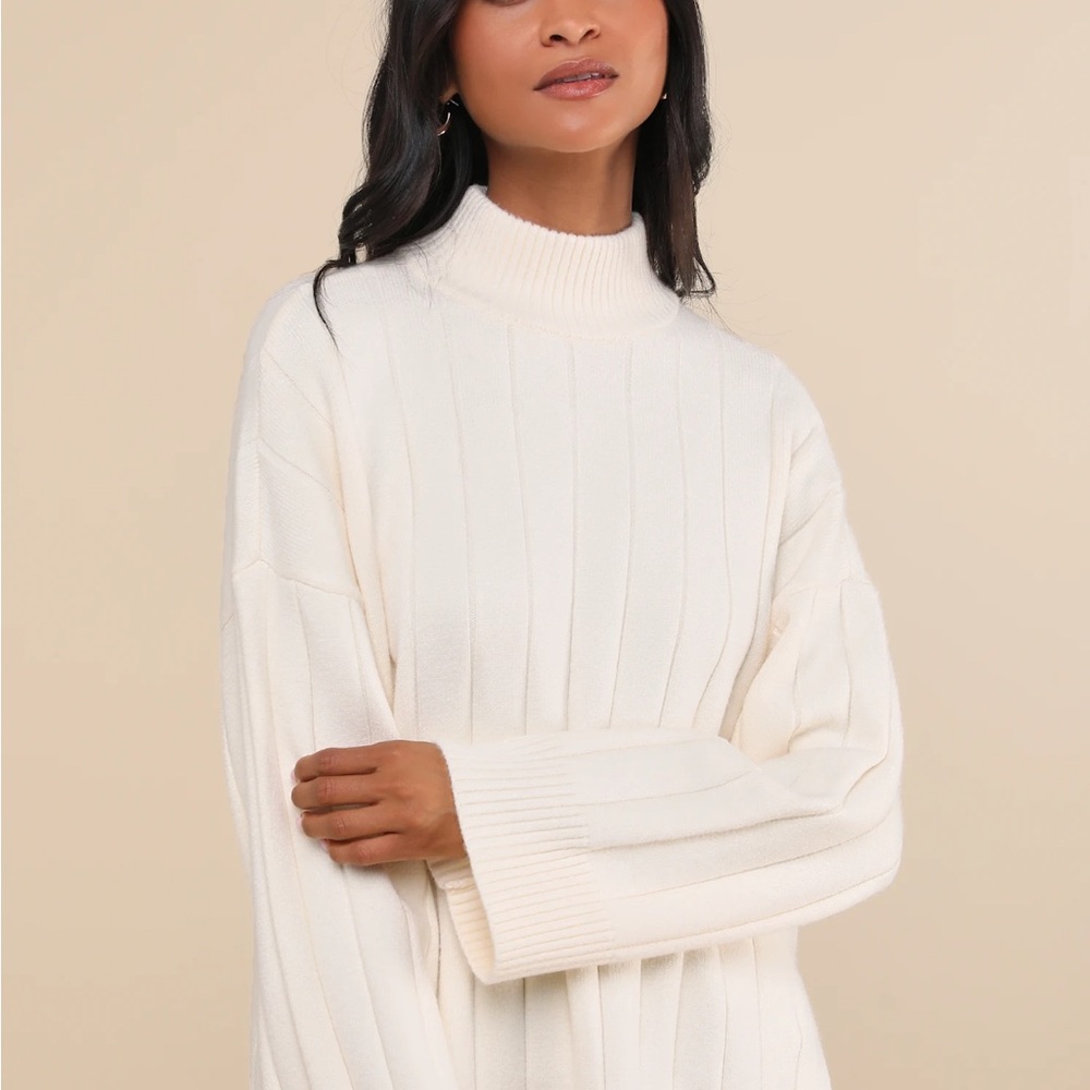 Cream Ribbed Sweater - Picture 2 of 3